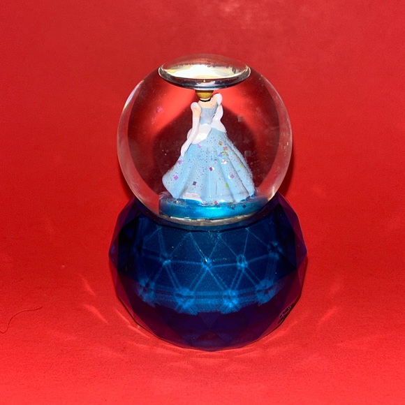 Disney Cinderella Miniature Snow Globe Blue Princess Disney World Decor Jewel - Picture 3 of 4